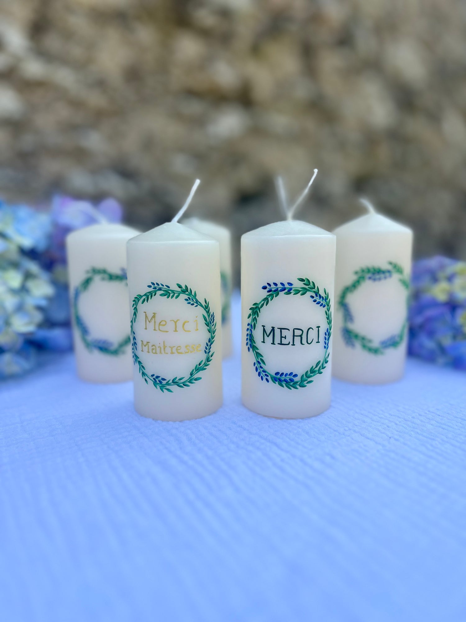 Bougie décorative peinte à la main
cadeau de remerciement, de baptême, de communion, de mariage
cadeau original
décoration intérieur accessoire
fait main